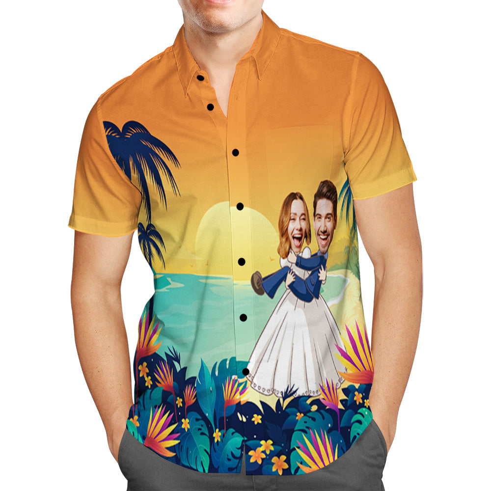 Personalized Hawaiian Shirt Romantic Wedding Photo Hawaiian Shirt