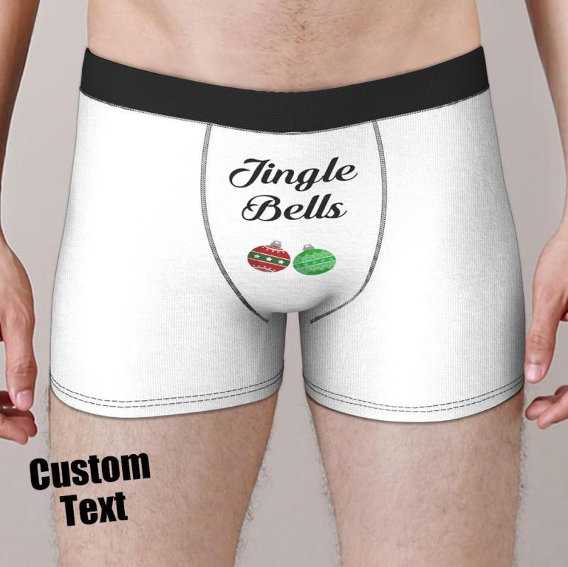 Jingle My Bells Mens Personalised Boxers, Xmas Gift for Boyfriend, for  Husband, Gifts for Him,funny Christmas Presen, Birthday, Anniversary 