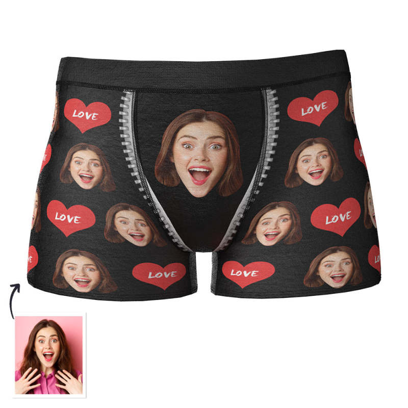 Custom Boxers Underwear With Face My Photo Boxers Birthday Giift For Him