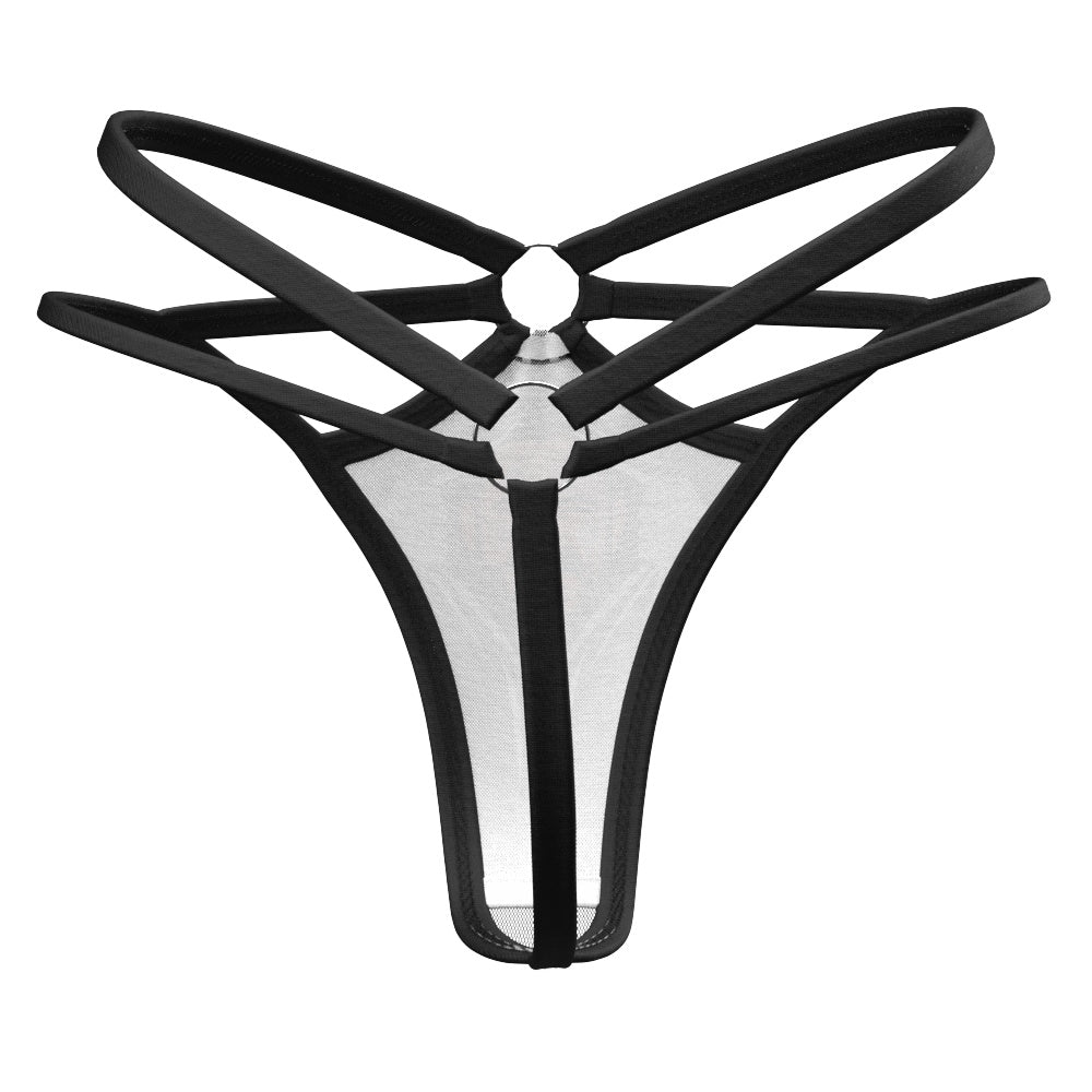 SOUFEEL Personalized Face Panties Women Cutout Back Black Lace Panties  Custom Thong