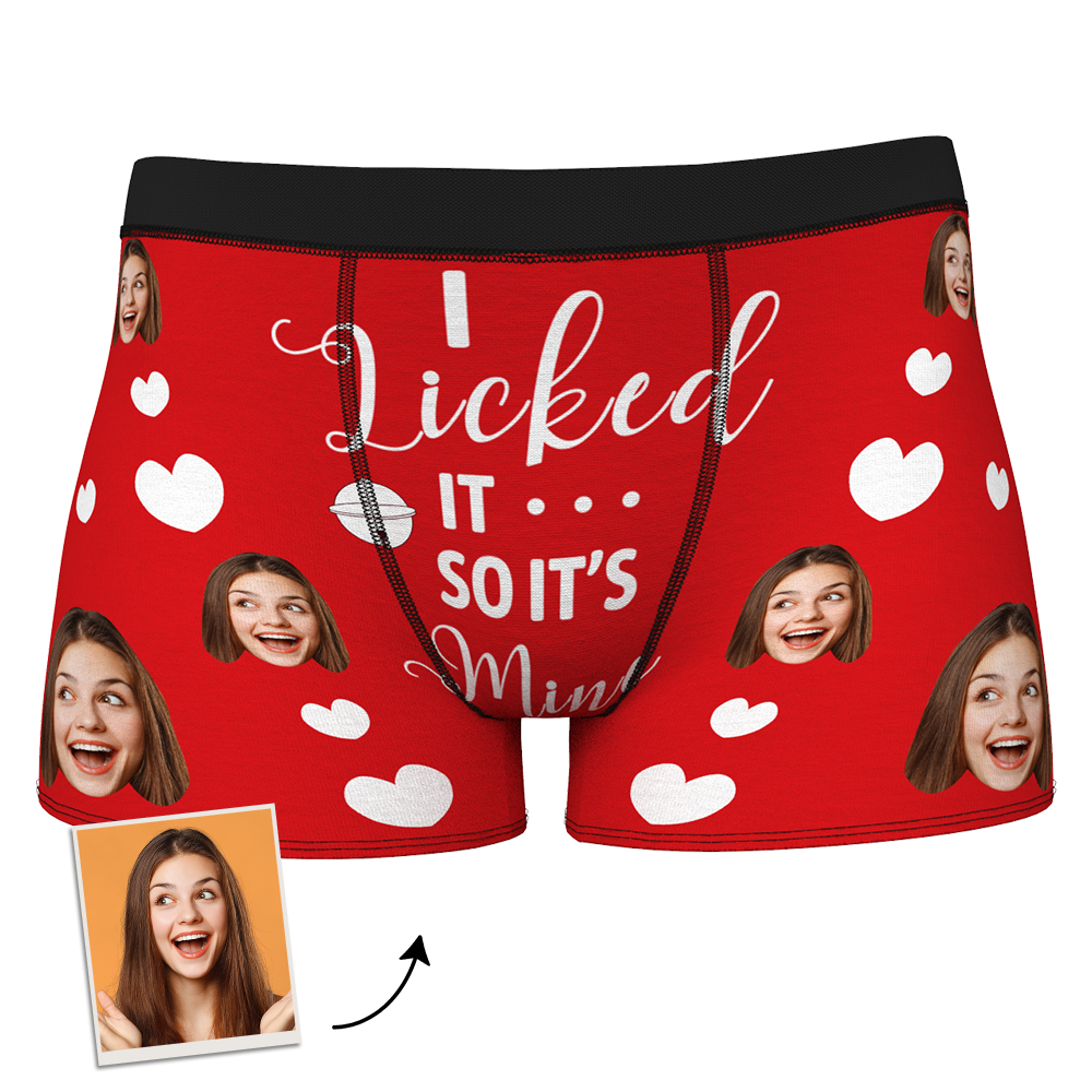 Custom Face Underwear Personalized Red Lips and Heart Underwear Valent –  MyPhotoSocksUS