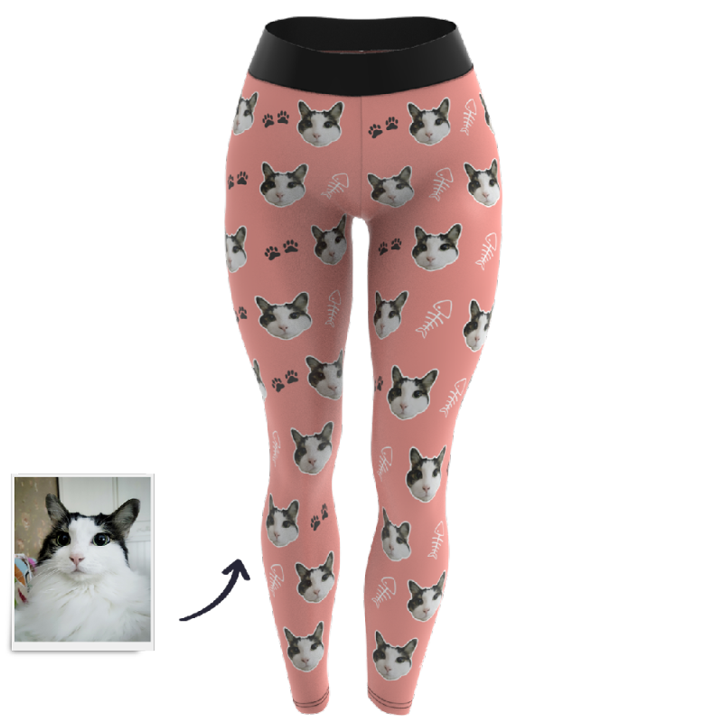 Custom leggings with sales faces on them