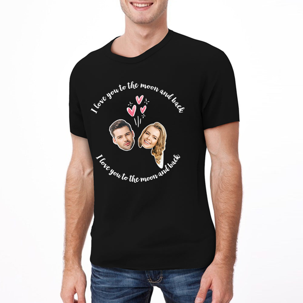 Custom My Face T-shirt Love Man Tee For Wedding