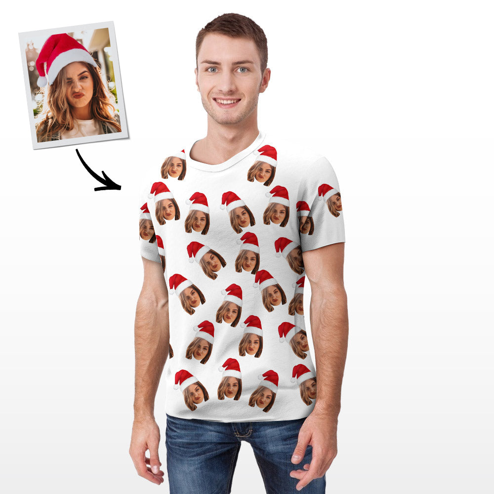 Custom My Face All Over Print Tee Personalized Face Shirt Men's T-shirt