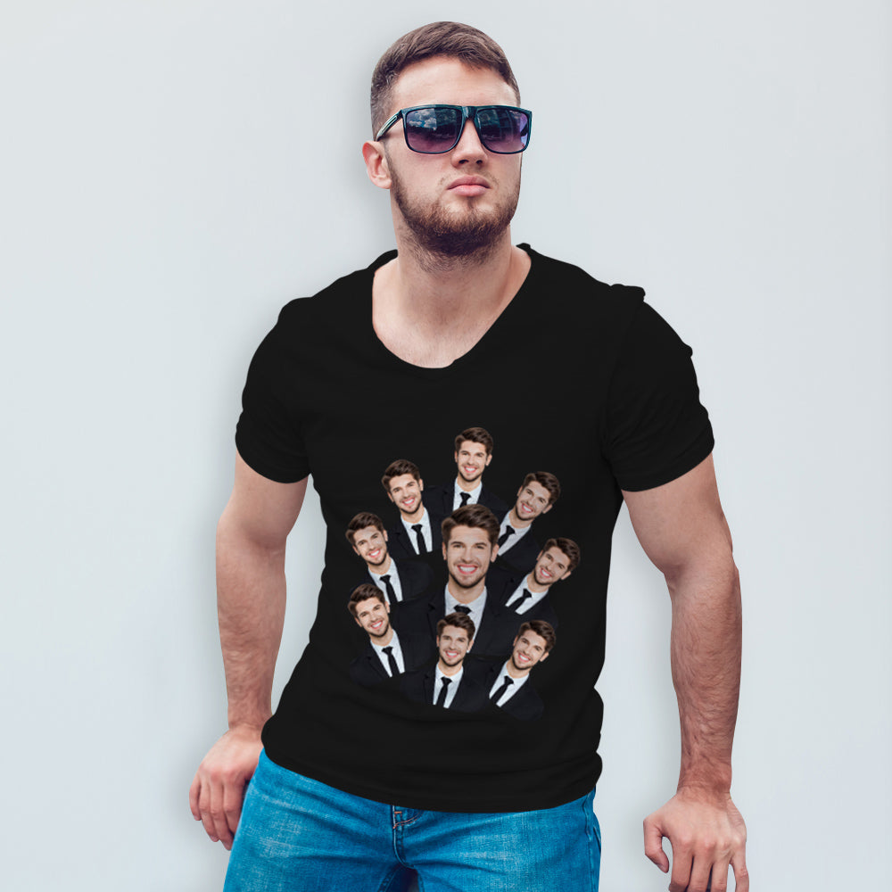 Custom My Face T-shirt Funny Man Face Tee-For Wedding