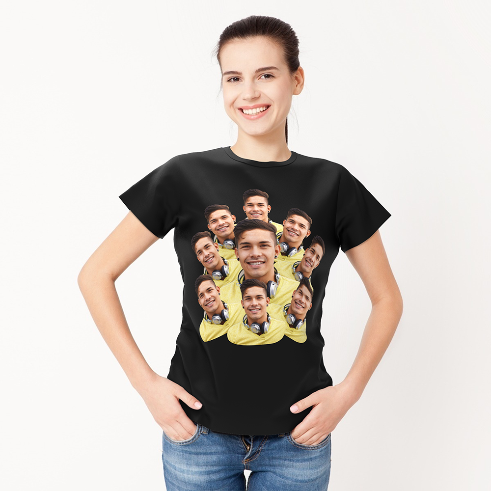 Custom My Face T-shirt Funny Woman Tee-For Wedding