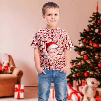 Christmas Gift Custom Fanny Faces Mash T-Shirt Kid T-shirt Personalized Tee