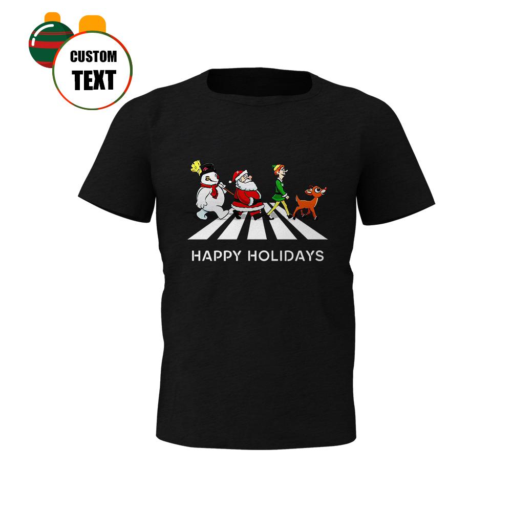 Custom Face T-shirt Christmas Family Road Men's All Over Print T-shirt