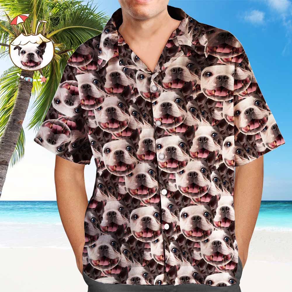 Dogs Cats Pets Faces Hawaiian Shirt Custom Face Shirts 