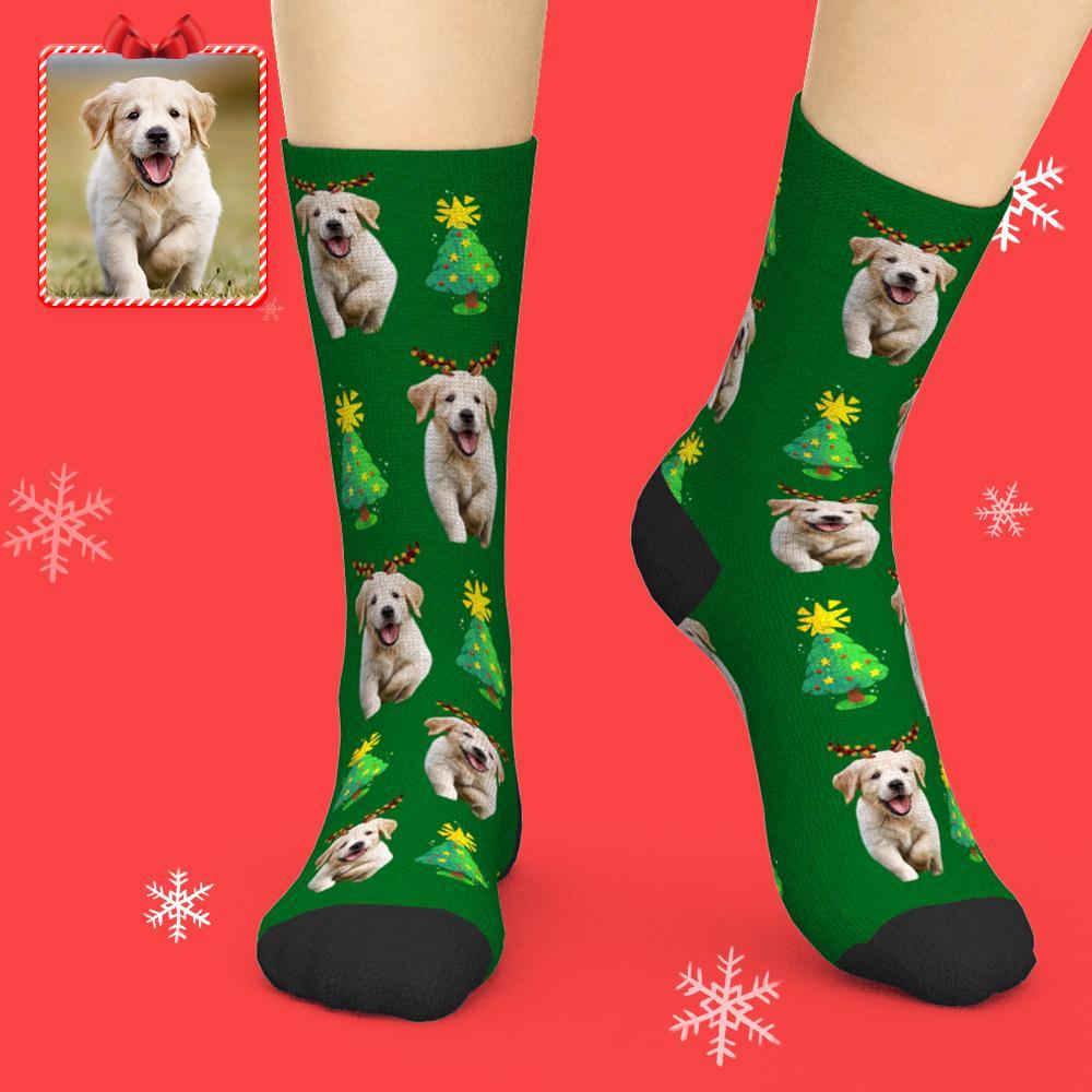 Christmas Gift Custom Face Socks Add Pictures Pet Dog Socks