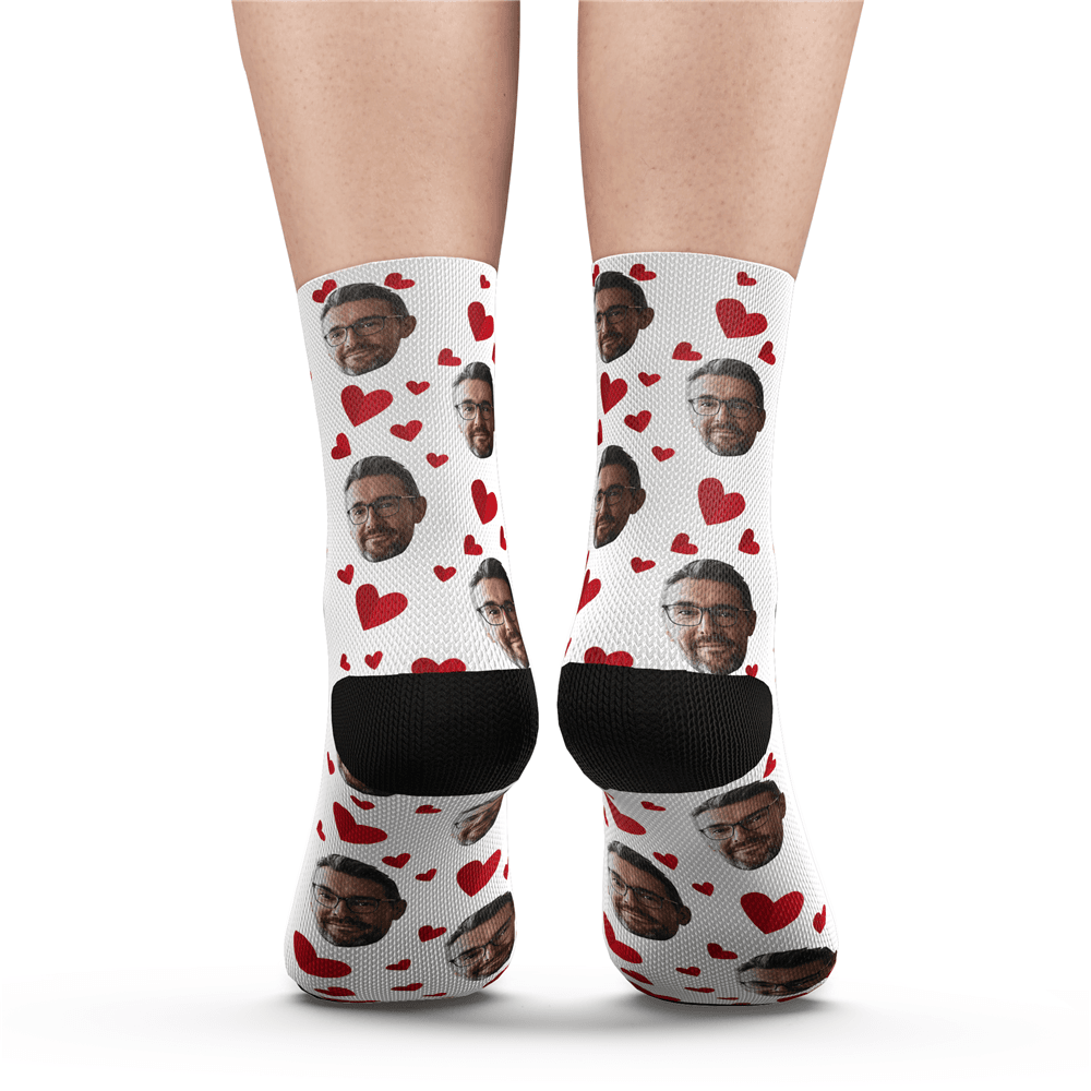 Face Socks Custom Love Heart Socks Personalised Socks with Faces
