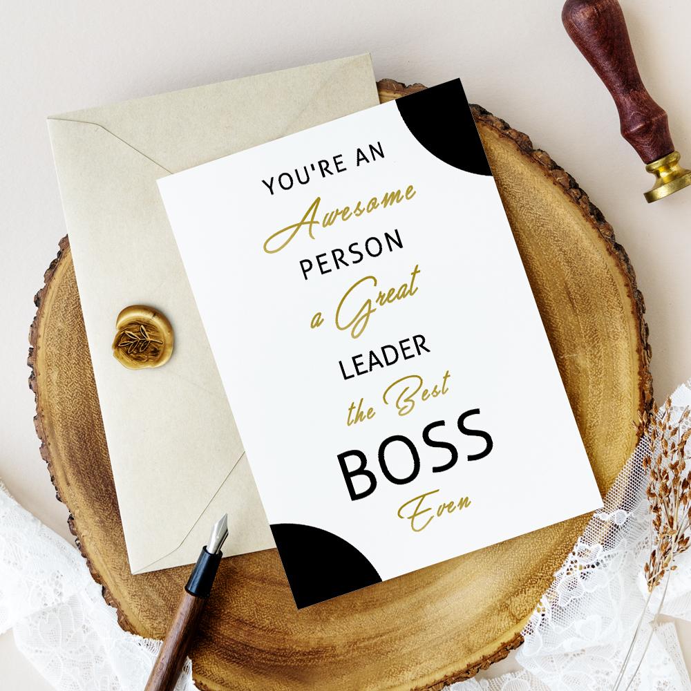 THE BEST BOSS EVER Gifts Card