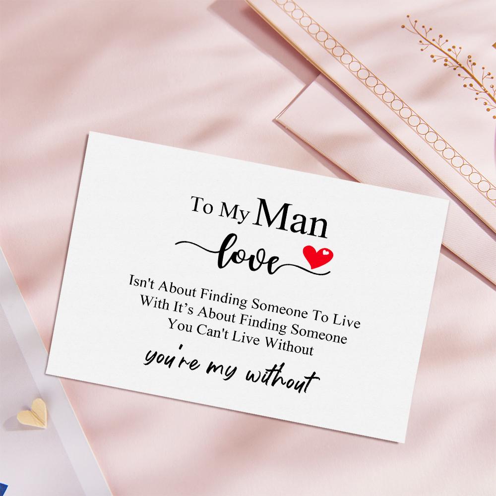 TO MY MAN Valentine's Day Gifts Card/Anniversary Card for Lover