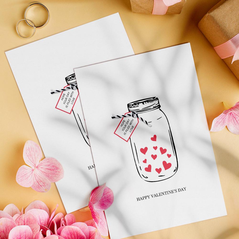 Happy Valentines Day Full Love Anniversary Greeting Card