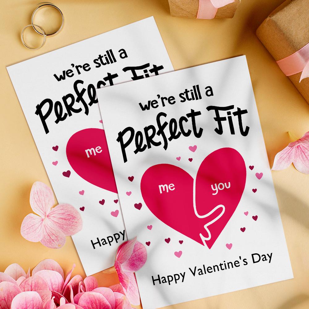 We're Still a Perfect Fit Rude Anniversary Card Cute Romantic Card