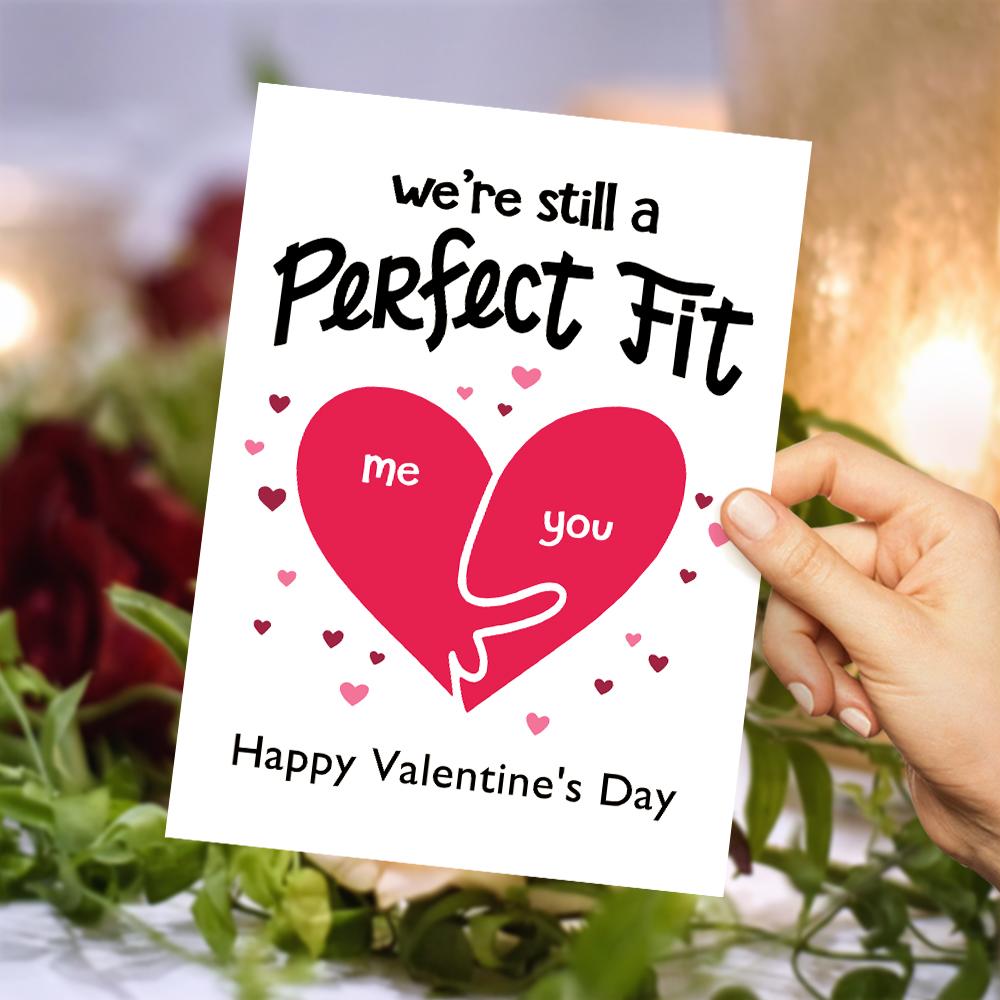 We're Still a Perfect Fit Rude Anniversary Card Cute Romantic Card
