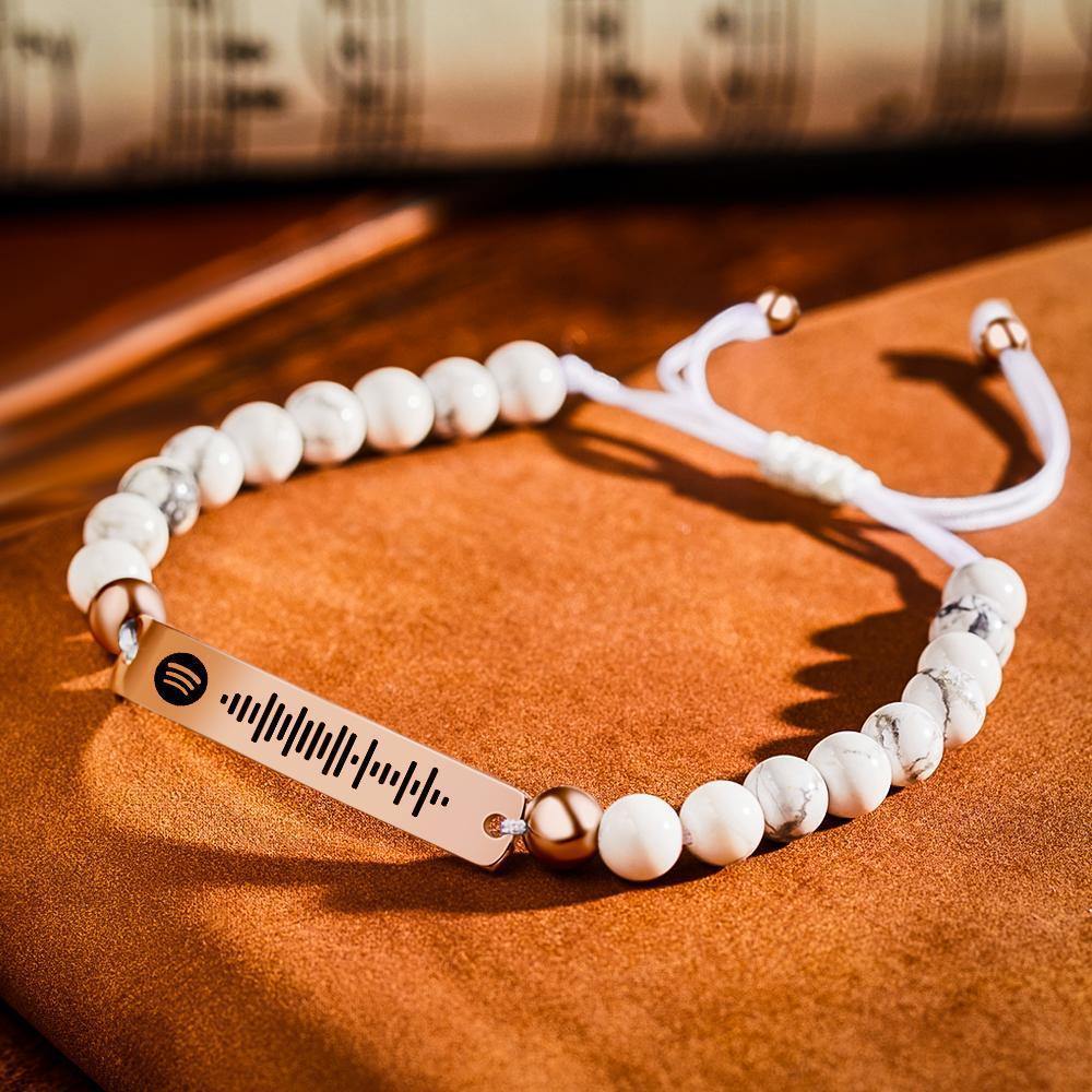 Custom Music Spotify Code Men HandMade Bracelet Personalized Song Code Jewelry