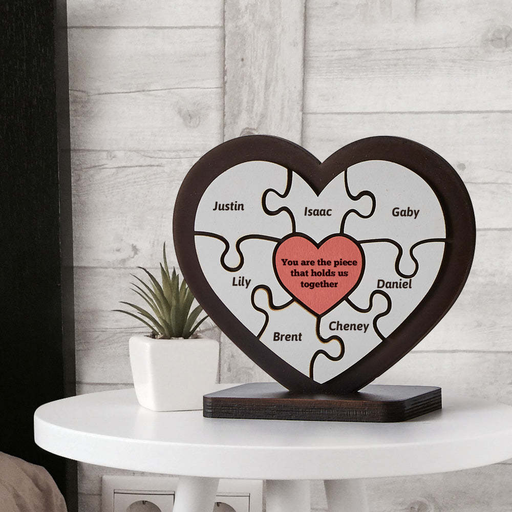 Gift for Father Personalised Heart Wooden Table Frame