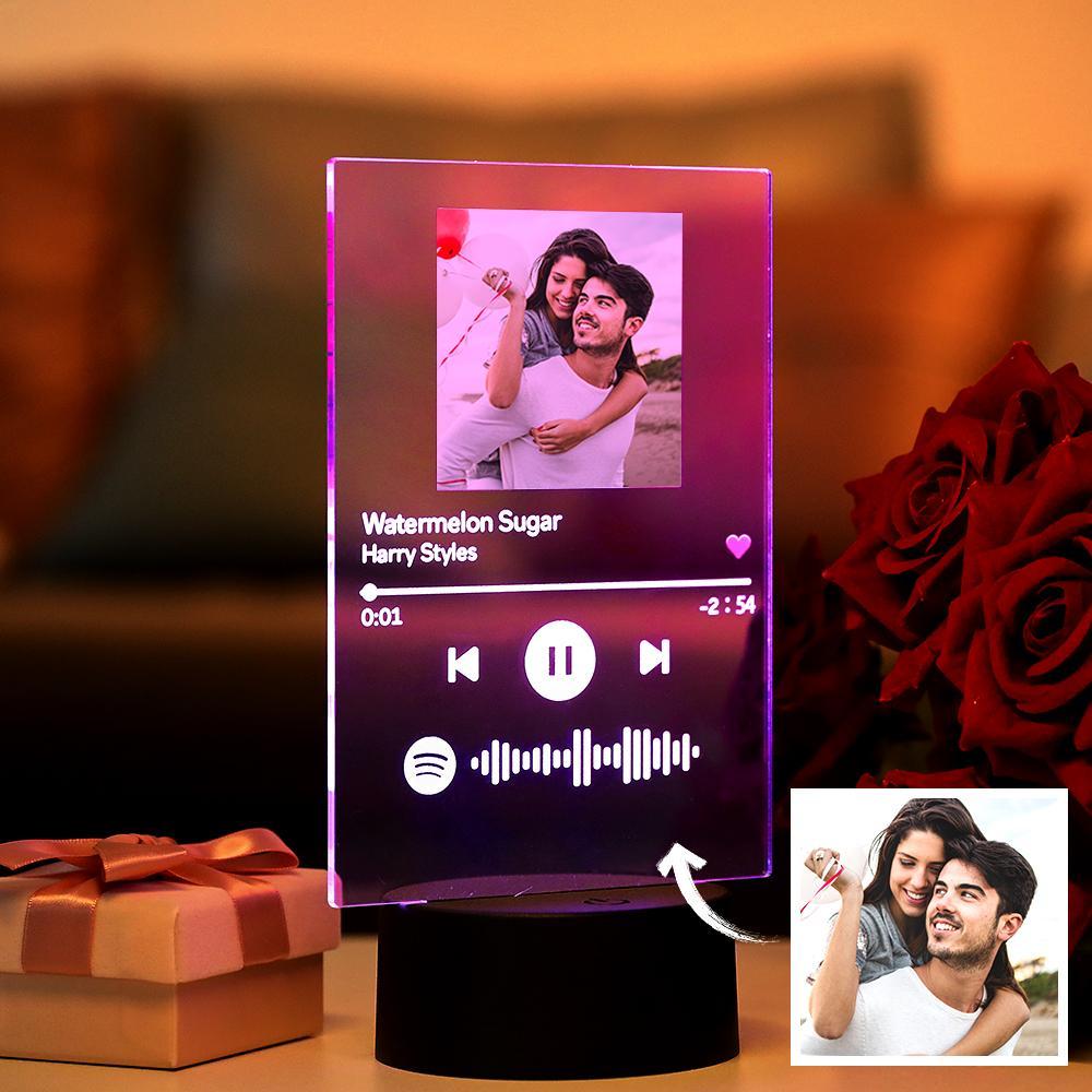 Custom Spotify 7 Colors Night Light Personalized Night Light for Lovers