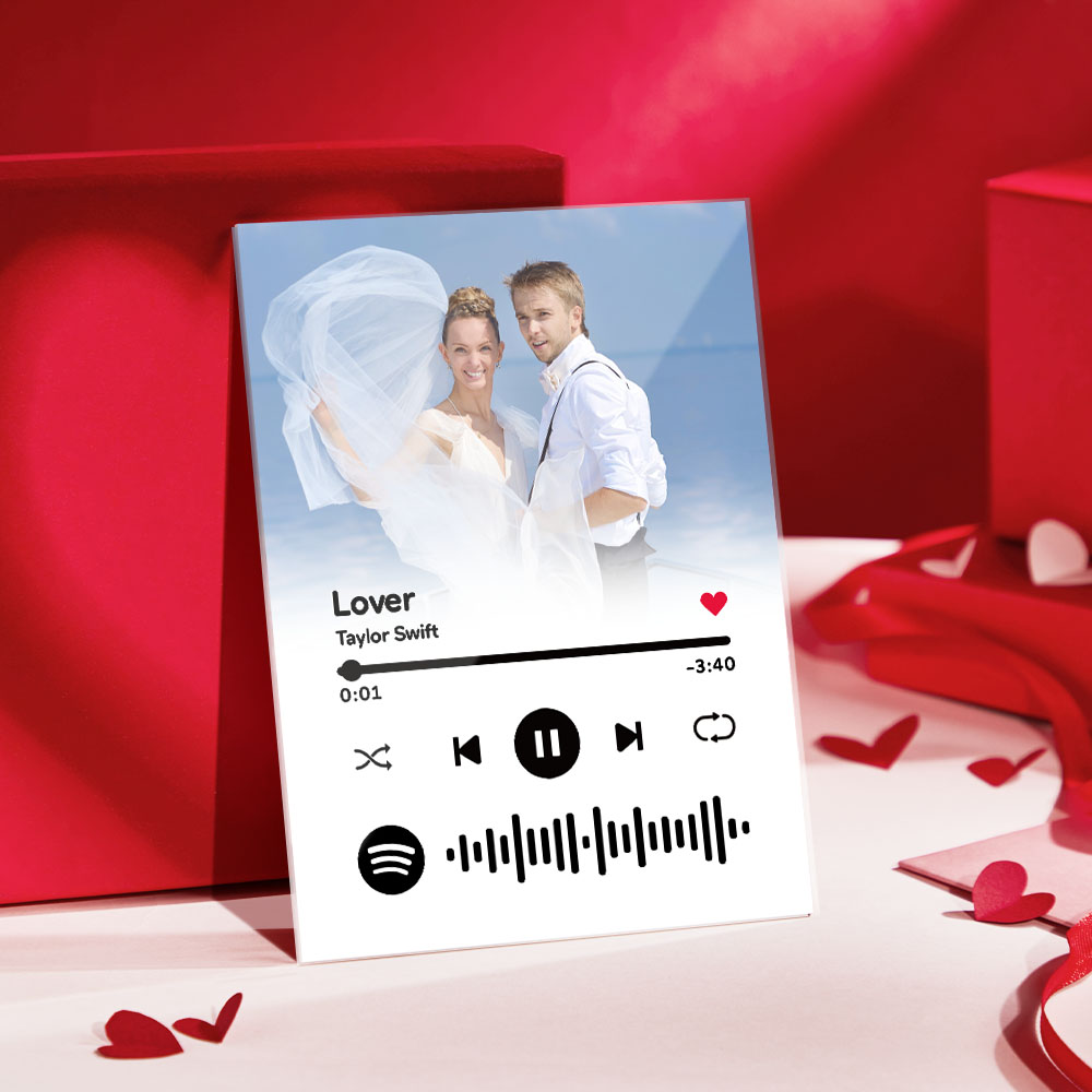 Custom Spotify Glass Code Ombre Plaque/Keychain Christmas Gift forHer