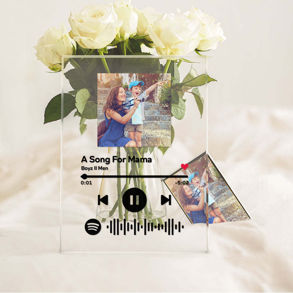 Custom Spotify Glass Plaque/Keychain/Night Light Mother's Day Gift