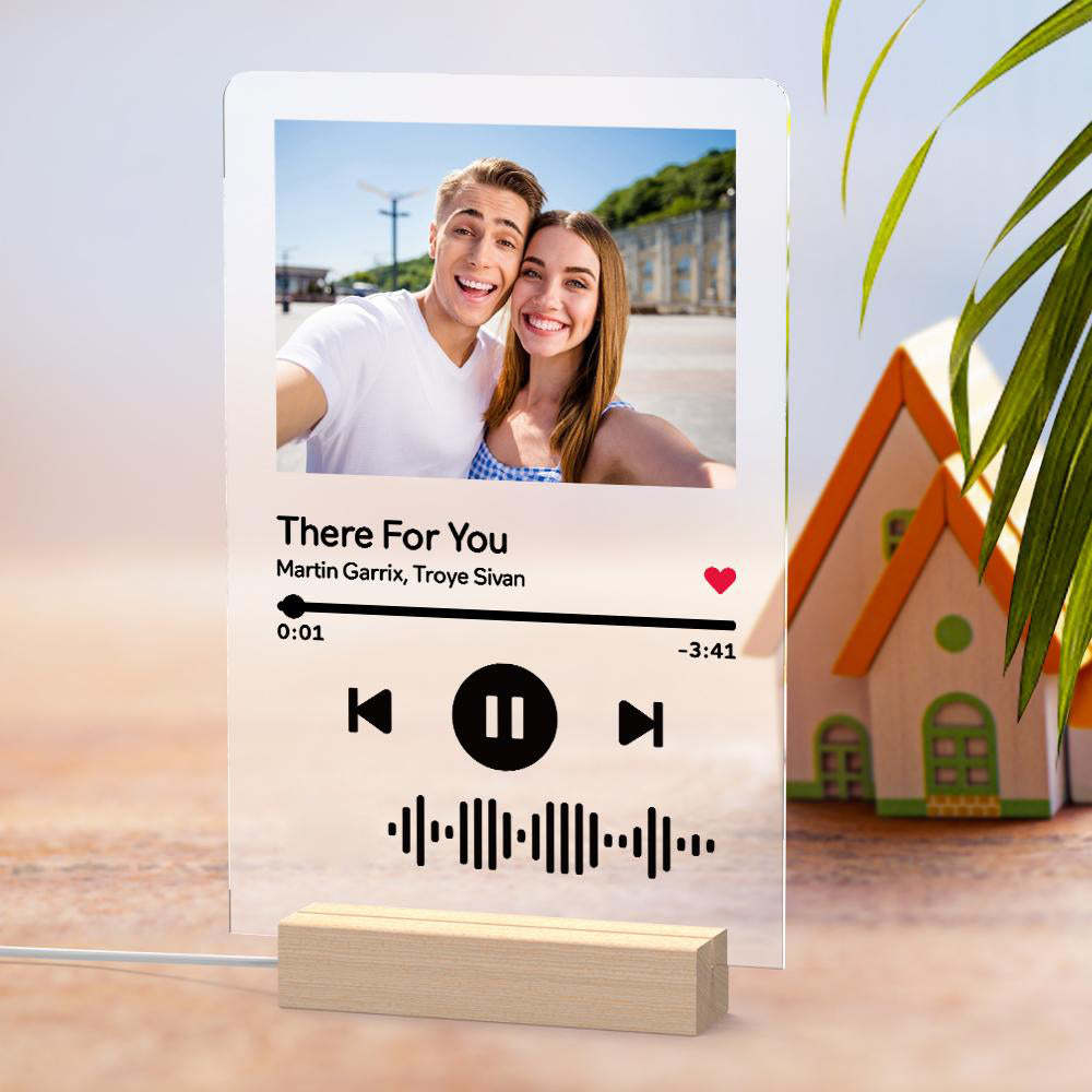 Custom Music Code Night Light Scannable Song Code Plaque Gift for Lovers
