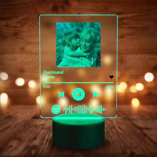 Gift For Mum Custom Spotify Night Light with 7 Colors Personalized Night Light