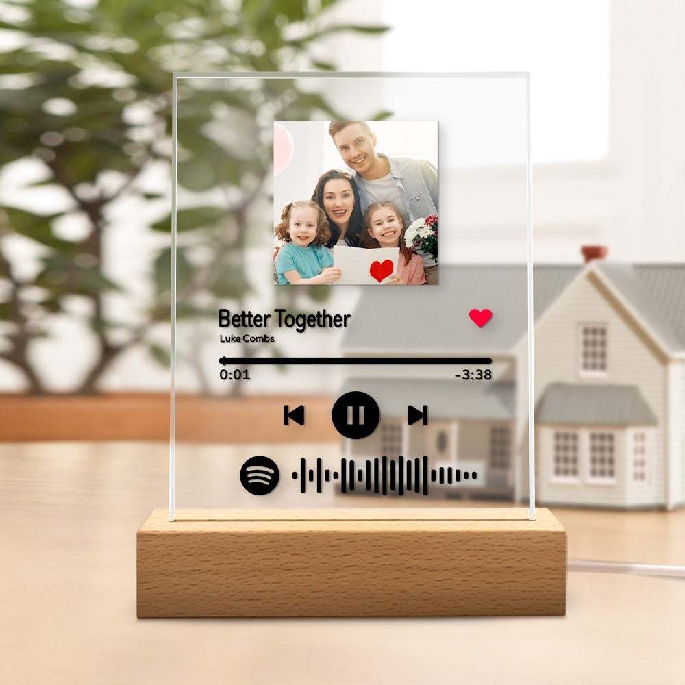 Custom Spotify Code Music Plaque Glass Gifts For Yourself