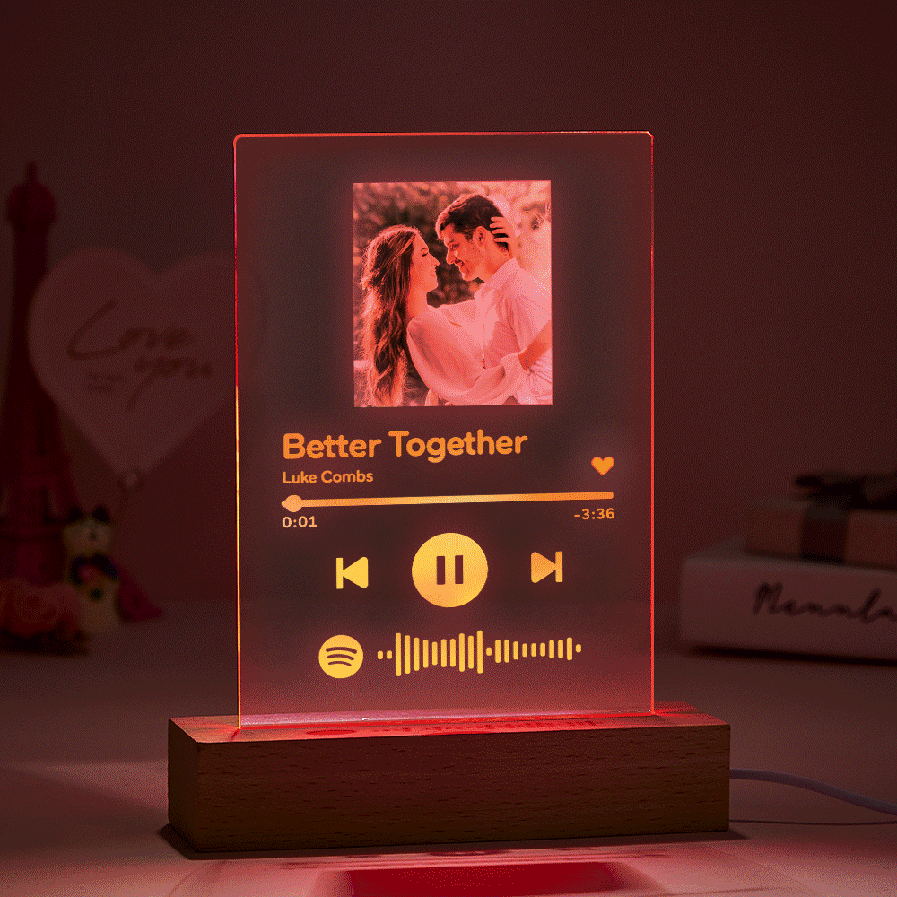 Custom Spotify Glass - Scannable Spotify Music Code Plaque Artwork