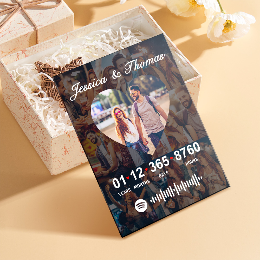Personalized Photo Spotify Keychain/Plaque Custom Music Plaque   Valentine's Day Gift