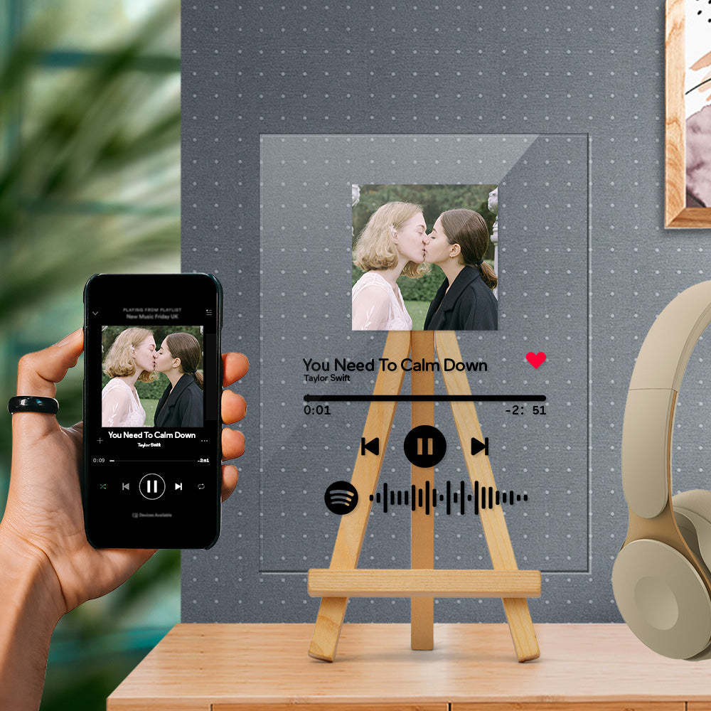 Custom Scannable Spotify Code Music Acrylic Glass Plaque/Keychain/Night Light- Custom Best Gift For LGBT	 Custom Rainbow Gifts