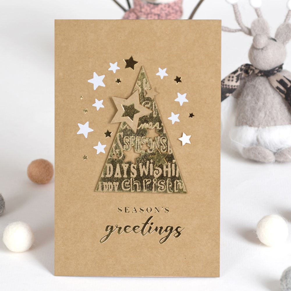 Christmas Star Paper Card 3D Pop Up Greeting Card