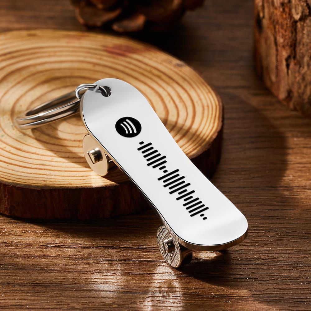 Custom Skateboard Keychain Spotify Code Keychain