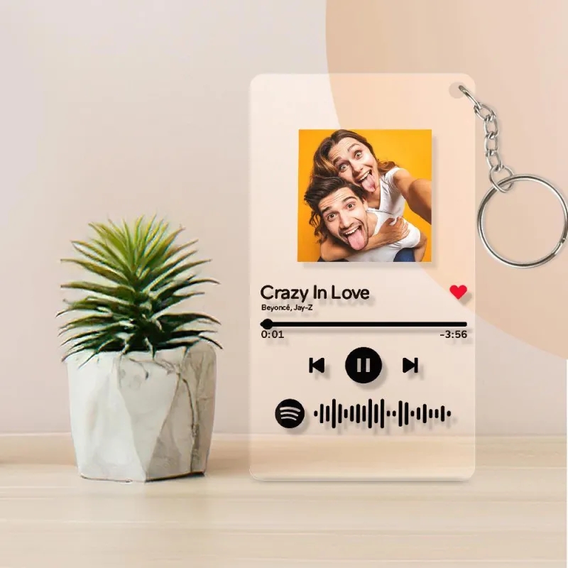 Customized Spotify keychain with music scanner