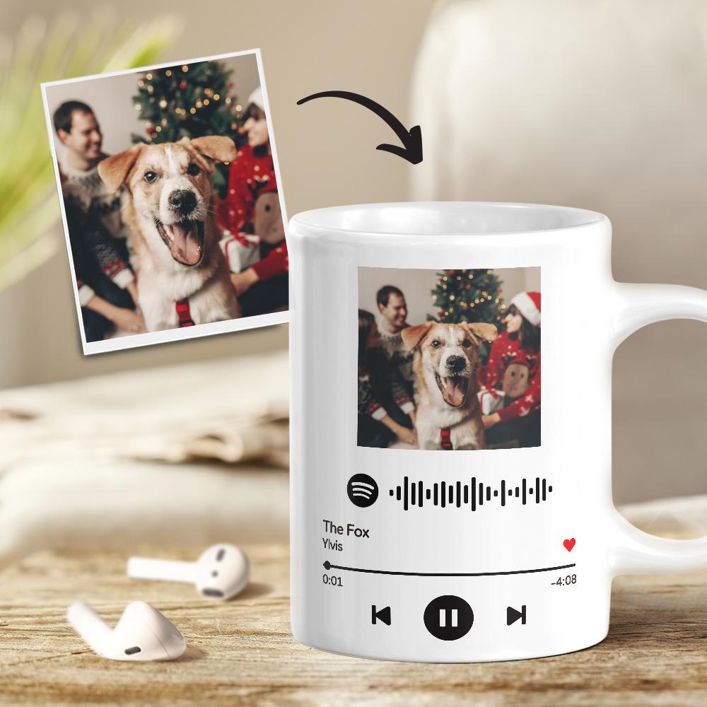 Custom Scannable Spotify Code Photo Mug For Pet Lovers