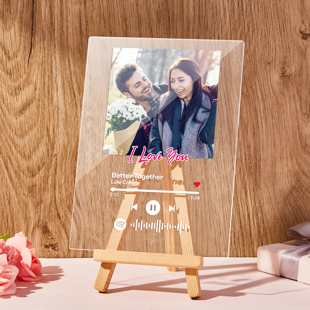 Custom Spotify Glass Code Acrylic Keychain/Plaque/Night Light Christmas Gift