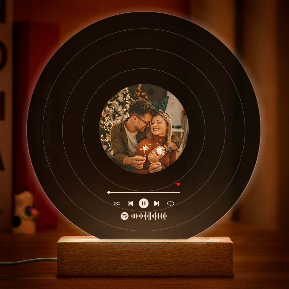 Custom Spotify Code Lamp Acrylic Music Plaque Night Light Valentines Gift Couples Theme