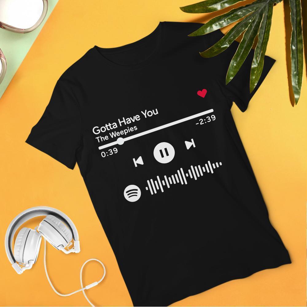 Custom Scannable Spotify Code Music Shirt