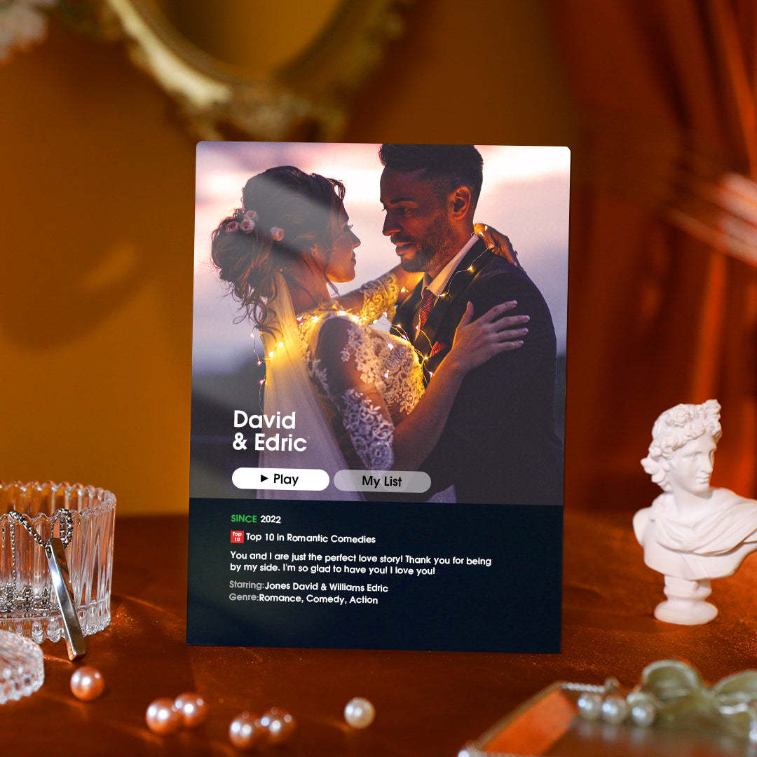Custom Love Movie Poster Plaque for Her