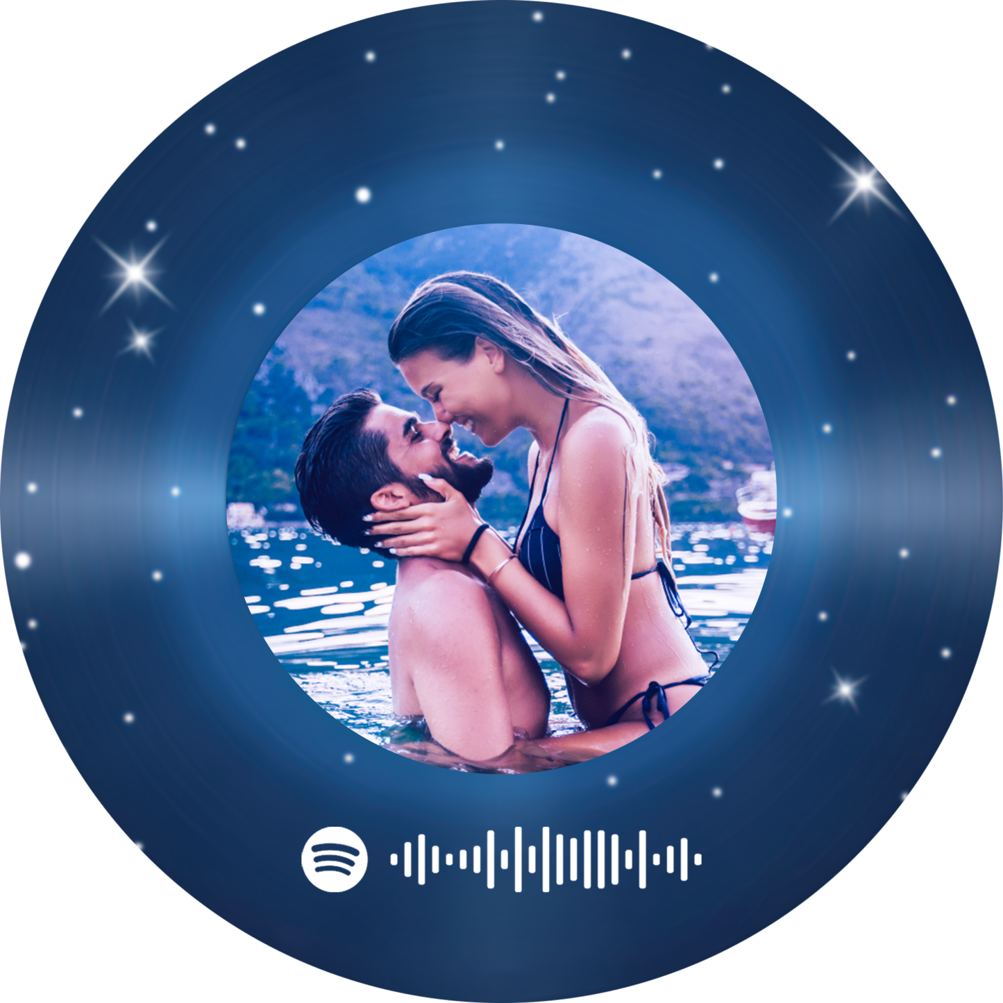 Custom Galaxy  Album Recor Personalized Spotify Music Record