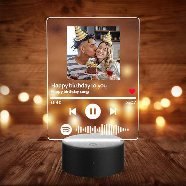 Custom Spotify Plaque Music Keychain / 7 Color Ligght Night Light / Plaque Best Gift For Birthday