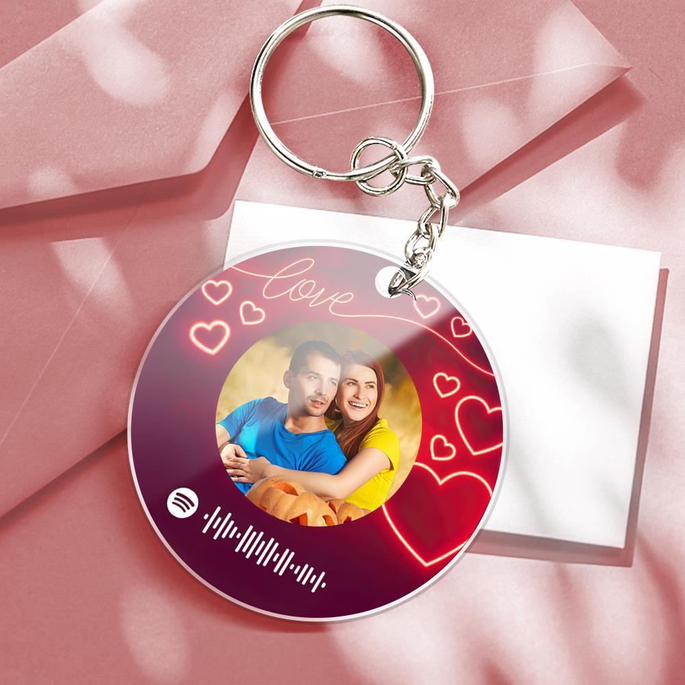 Halloween Gift Custom Spotify Album Record Keychain Personalized Music Record Keychain