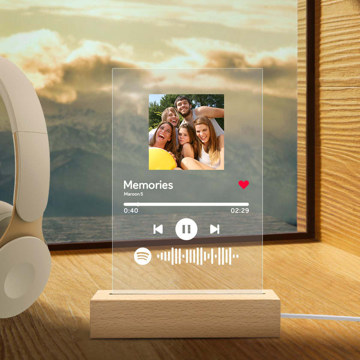 Best Souvenir Custom Spotify Plaque Scannable Spotify Night Gift For Team