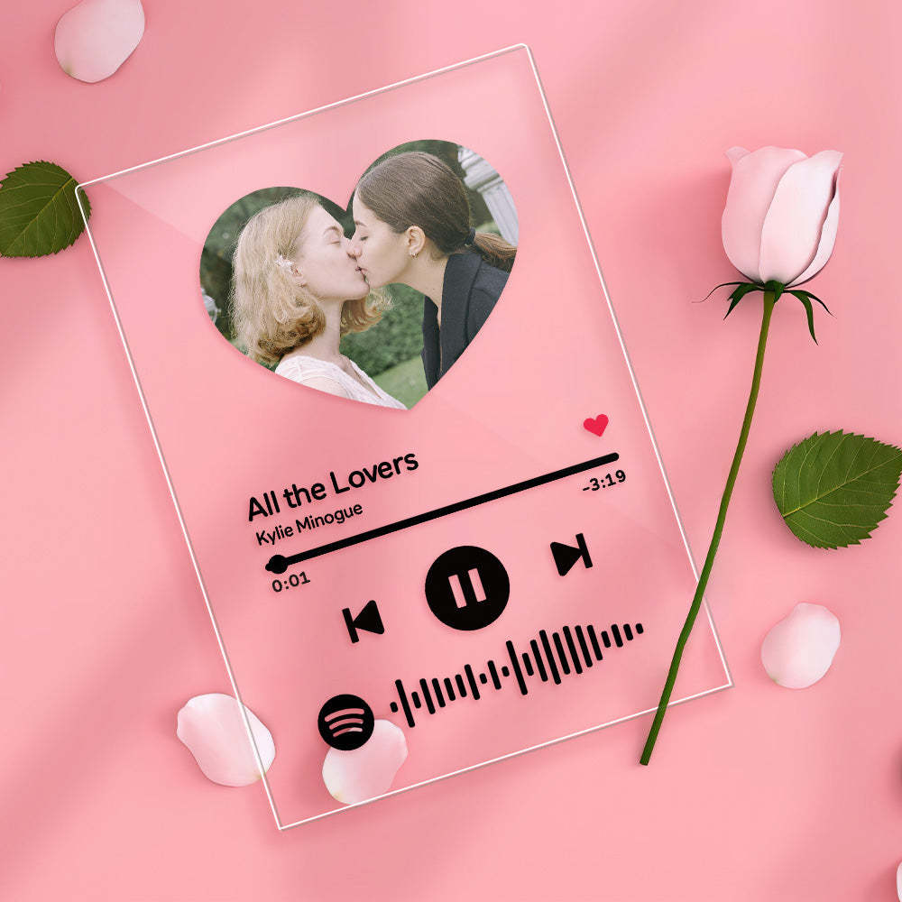 Custom Spotify Heart-Shaped Night Light/Plaque/keychain For LGBT	 Custom Rainbow Gifts