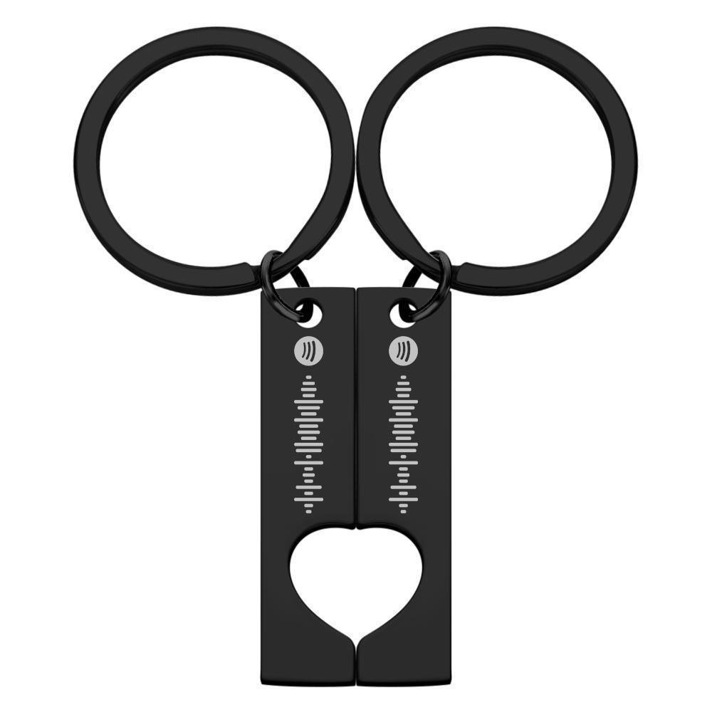 Christmas Gift For Her 2 Personalized Spotify Code Keychain | Heart Cut Out Keychain For Her