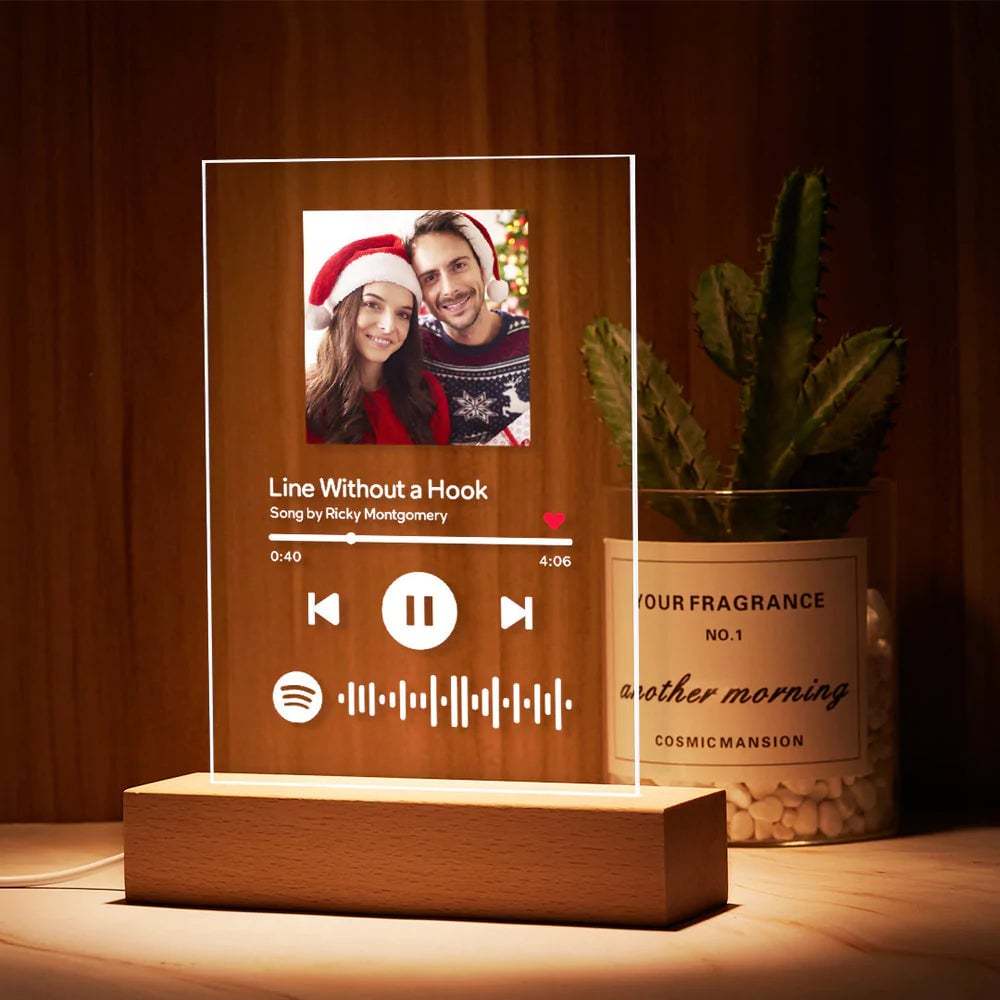 Spotify Glass - Custom Spotify Code Music Plaque(4.7in x 6.3in)