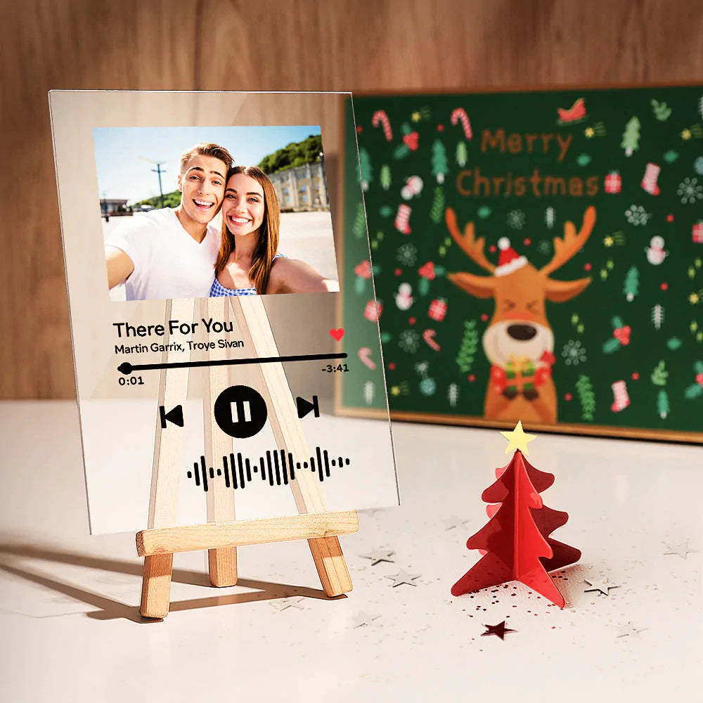 Custom Scannable  Music Code Acrylic Glass Plaque/Keychain/Night Light- Custom Best Gift For Lover