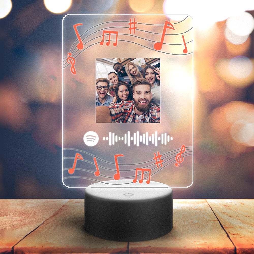 Custom Spotify Night Light with 7 Colors Personalized Night Light Notation Gift For Friends