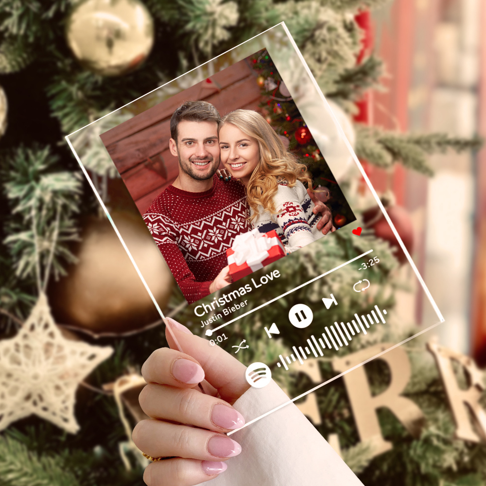 Christmas Gifts Custom Scannable Spotify Code Music Acrylic Glass Plaque/Keychain/Night Light