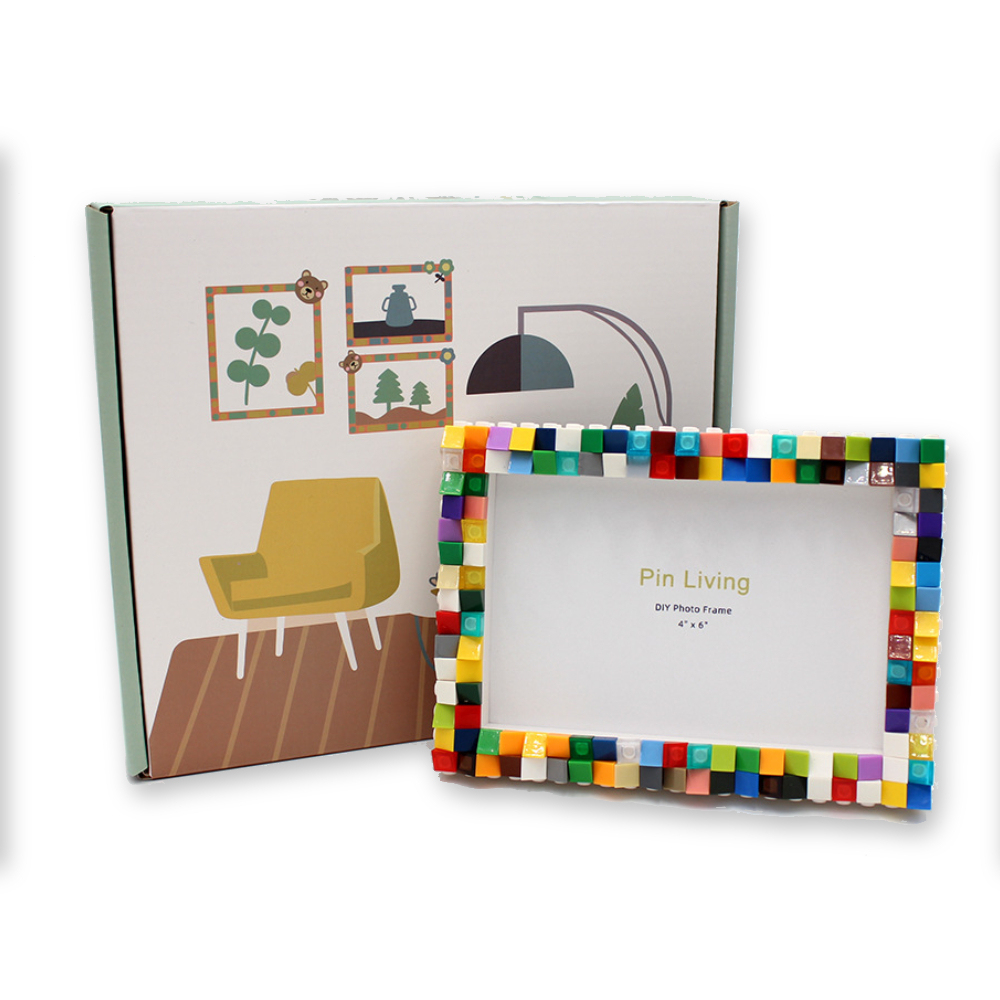 DIY Building Block Plaque Photo Frame Pendulum